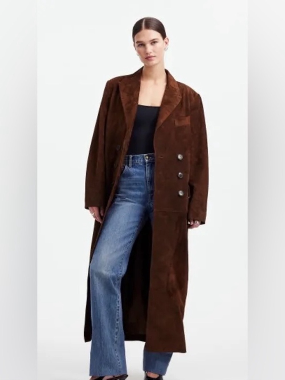 Madewell x Alexa Chung Suede Overcoat